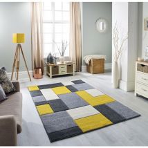 Oriental Weavers - Portland 8425 i 80cm x 150cm Rectangle - Grey and Yellow