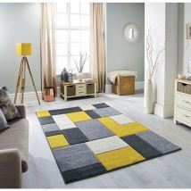 Oriental Weavers - Portland 8425 i 60cm x 230cm Runner - Grey and Yellow