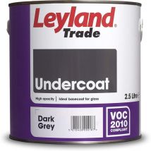 Trade Undercoat Paint - Dark Grey - 750ml - Leyland