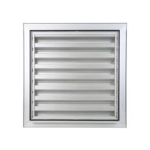 Renson - F1 rejilla de pared anodizado plata con pantalla de acero inoxidable - 400 x 400 mm - 41144