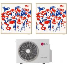 LG Aire Acondicionado Dual Split Inverter Serie ARTCOOL GALLERY PHOTO 9+9 con MU2R17 R-32 Built-in Wi-Fi 9000+9000