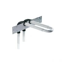 Liaison mural avec raccord radiateur tube multicouche 16x2,0 mm forme l sans isolation