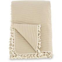 Lias couvre-lit 180x260cm beige, offwhite.