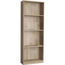 Homeness - Libreria a 4 ripiani in nobilitato bilaminato Linea Classic - Gray