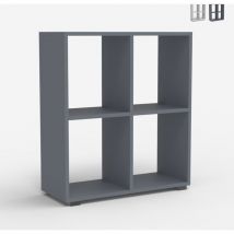 Libreria bassa bianco grigio moderna ufficio cameretta bambini Arkus Colore: Grigio