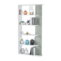 Librería de hormigón blanco de diseño abierto cm 90 x 25 x 180 h