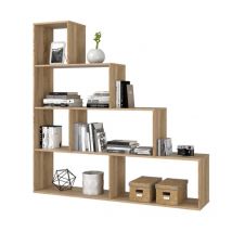 Abitare - Libreria decorativa 145x29x145 cm rovere canadese con sei ripiani - Ledra