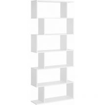 Libreria di Design Moderno Scaffale Bianco 80x23x192 cm