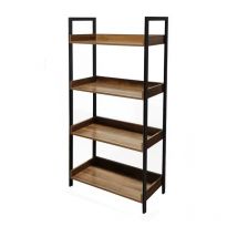 La Prealpina - libreria industrial 4 ripiani 80X30X145H quercia