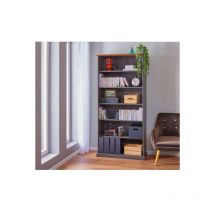Ebuy24 - Libreria Lz 5 in Pino Massello Grigio 90 x 38 x 190 cm