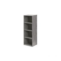 Libreria mensole Scaffale casa ufficio soggiorno Desing Moderno Grigio Cemento – cm 40x29x132
