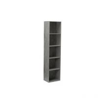 Libreria mensole Scaffale casa ufficio soggiorno Desing Moderno Grigio Cemento – cm 40x29x172