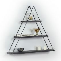 Argonauta - Mensola triangolare 3 ripiani Moset MT191005 colore nero