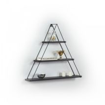Mensola Triangolare 3 Ripiani Moset Mt191005 Colore Nero