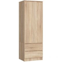 Armadio Akord S60 Sonoma Quercia 60 cm 2 ante 2 cassetti 60x51x180 cm