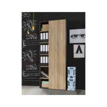 Zenzero Shop - Libreria Point con 1 anta e 5 ripiani in finitura ossido e rovere