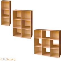 Libreria Scaffale 9 Cubi Ripiani Mobile Soggiorno Legno - Ciliegio - brown