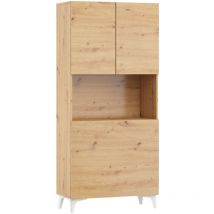 Bim Furniture - Scrivania pieghevole megan 1 libreria in rovere lavorato a mano