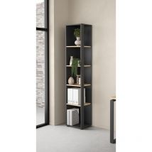 Bissolo Casa - libreria sign cm 40.8X34.3 H.204.7 grigio opaco e jackson hichory