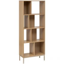 5five Simply Smart - Librería tasso 8 estantes 63x159cm efecto madera natural - 5five