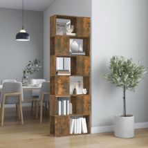 Maison Chic - Libreria/Divisorio,Scaffale,Armadio per libri Rovere Fumo 60x24x186 cm MCI584184 BonneVie
