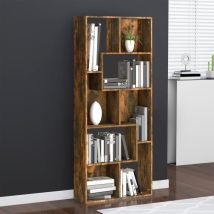 Libreria,scaffale,armadio Per Libri Rovere Fumo 67x24x161 Cm In Legno Multistrato Mci288051 Bonnevie