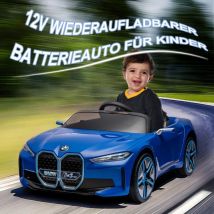 Licence bmw I4, voiture électrique pour enfants 12V avec télécommande 2,4G pour parents, voiture électrique pour enfants, trois vitesses réglables,