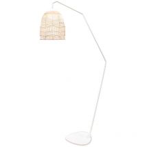 SANTORINI 165 cm hoch. Kabellose Stehleuchte für den Innen- und Außenbereich. LED-Licht über USB aufladbar. Hergestellt in Spanien