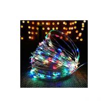 Lichterkette mit 100 LEDs aus Kupferdraht mit USB-Anschluss, 10 m, mit Fernbedienung, 8 Programme für Party, Weihnachten, Halloween, Hochzeit,