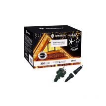 Lichtervorhang 300 Warm-Weiße Dioden 14,5 m Flash