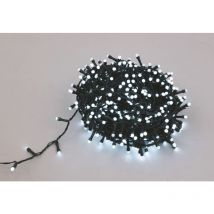 Iperbriko Lichterkette 25m 500 LEDs kaltweiß – Rundes Design – Perfekt für Feiern und Dekoration – Außenbeleuchtung