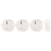 SMARTWARES Lichtschalter-Set SH4-99557, 3x Einbauschalter + FB