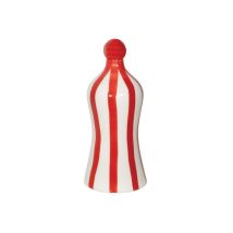 Lido - Bottiglia In Ceramica A Righe Rosse Zafferano