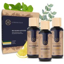 Bio Saunaaufguss set "Wohlfühl-Trio" - 3x 100ml Sauna Aufguss - Liebenstein