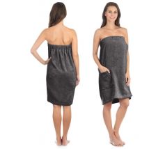 Saunakilt Damen Kilt Größe l / xl Premium Damenkilt aus Baumwolle Anthrazit - Liebenstein