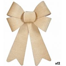 Arc de Noël en pvc beige 16 x 24 x 4 cm (12 pcs.)