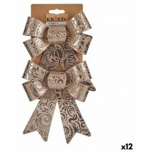 Bronze ornement de Noël noeud pvc 15 x 4 x 16 cm (12 unités)