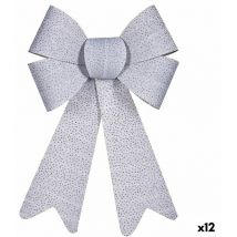Boucle d'ornement de Noël avec points argentés pvc 16 x 24 x 4 cm (12 pcs.)