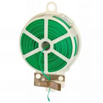 Ribiland - Lien fil acier plastifié à plat, d. 0,4 mm, long 50 m, dévidoir + découpage - PRLIENFD0450