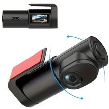 Enregistreur de conduite monté à l'avant, 1080P, mini enregistreur de conduite intelligent pour voiture WiFi 360 °, application avec écran ips de 1