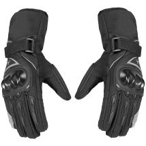 Gants de moto d'hiver Gants de moto imperméables pour temps froid Gants de conduite chauds avec bande réfléchissante - Lifcausal