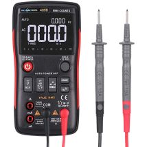 Lifcausal - Multimètre numérique True-RMS RM409B Bouton 9999 points avec graphique à barres analogique Capteur de température Test de tension ac/dc