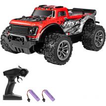 Lifcausal - Voiture télécommandée 2,4 GHz 1/20 tout-terrain, camion court télécommandé 25 km/h, voiture tout-terrain à grande vitesse avec lumière