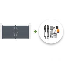 Casanoov - Elektrisches Flügeltor 3,5 m life 350 x 180 cm grau + tanker B700 Motorisierung