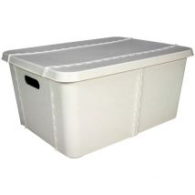 Les Tendances - life story Caja almacenaje mediana con tapa - Gris 40x30x18 cm