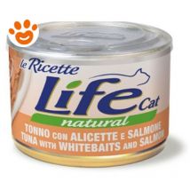 Cat Natural Le Ricette per Gatto da 150 gr Tonno con Alicette e Salmone - Life