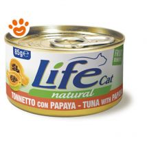 Cat Natural per Gatto in Scatoletta da 85 gr Tonnetto e Papaya - Life