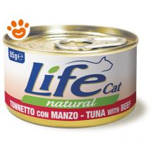 Cat Natural per Gatto in Scatoletta da 85 gr Tonnetto con Manzo - Life