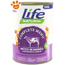 Dog Nutrition Plus per Cane da 400g Manzo Patate e Carote - Life