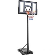 Panier de basketball d'extérieur - Hauteur réglable de 135 à 305 cm - Avec paroi arrière de 110 x 71 cm - Convient pour adultes, adolescents,